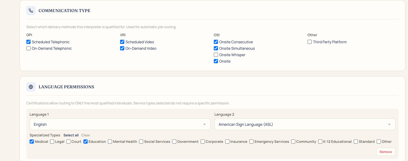 An interpreter's permissions: English to ASL cleared for medical and education